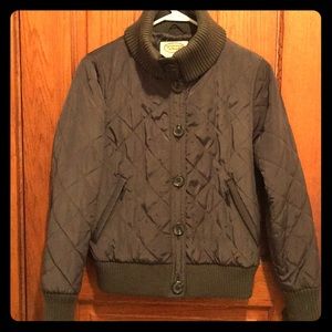 Talbots Petite Army Green waisted Jacket